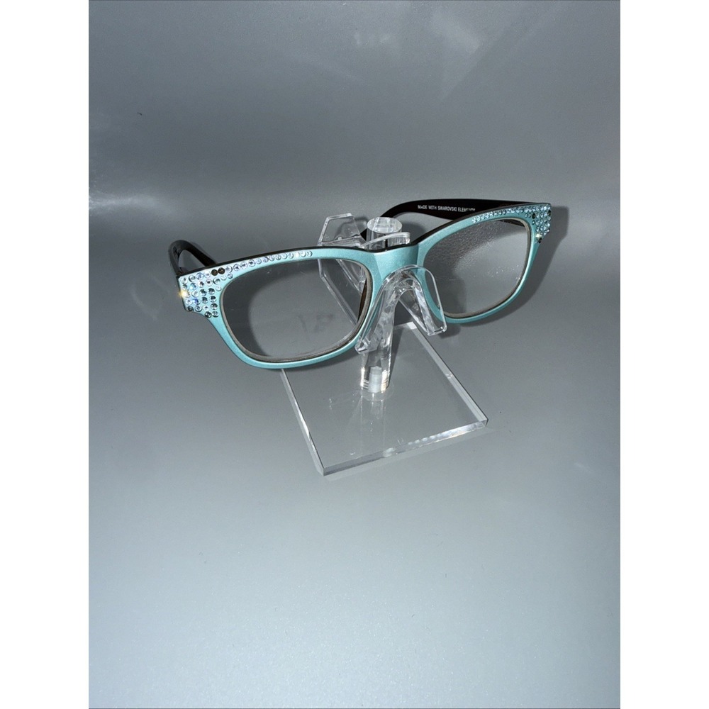 Swarovski Jimmy Crystal New York +2.00 Blue/Brn Eyeglasses Frame Eyewear Readers
